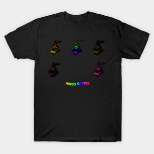 Happy  easter bunnies sticker pack T-Shirt